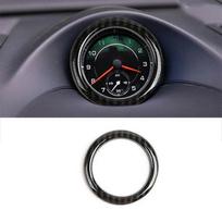 Alloy Center Console Clock Ring Trim for Porsche Panamera 2010-2016 718 911 Cayenne Macan 2014-2022 Interior Moulding Carbon Fiber