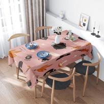 Modern Design Halloween Tablecloth Set for Kitchen DecorAutumn Leaves and Insects Pattern Round Placemats with Vase Holder 100x145cm