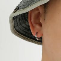 Vintage Distressed Mobius Twist Hoop Earrings Personalized Couple Ear Jewelry 1pair