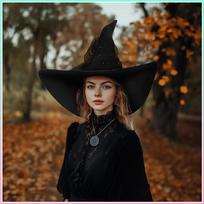 Large Witch Hat with Stars, Halloween Costume Accessory for Women One Size