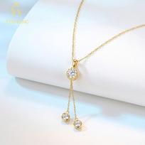 Hot Selling D/VVS1 Moissanite Crown Tassel Drop Pendant Necklace 925 Sterling Silver Premium Body Chain Jewelry Luxury Charm