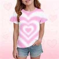 Kids Tie T-Shirt Round Neck Short Sleeve Casual Tee for Boys Girls 100
