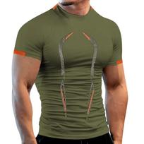 New Summer Gym Breathable T Shirt Men Quick Drying Jogging TShirt Men Training Tees Fitness Tops Running T-shirt S