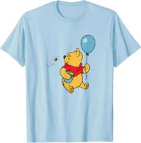 Hot Fashion Casual Disney Winnie The Pooh with Balloon & Honey Smiling At Bee T-Shirt S-4XL Four Seasons XL