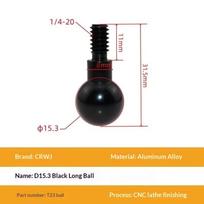 Aluminum 15Mm/17Mm/19Mm/20Mm/25Mm Ball Head Adapter To M6 1/4 Bolt For Motorcycle Phone Holder Car Bracket Camera Stand A14