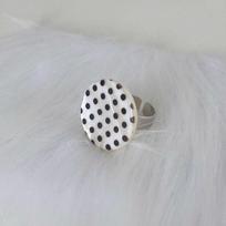 Resin Open Ring Exaggerated Big Bow Finger Ring Fashion Polka Dot Ring  Personality A