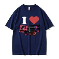 I Love TV Girl Printed T-shirt Pop Music T Shirts French Exi S
