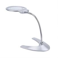 2.5X 5X 130mm Stalo didinamasis stiklas su 2 LED lemputėmis balta