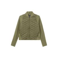 Nike Solid Color Logo Zip-Up Casual Sports Cotton Jacket Women jackets Army-Green CJ5560-222 XL