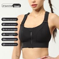 Junbie Front Zipper High-Impact Sports Bra 5XL