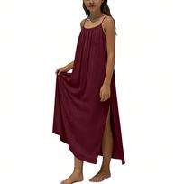 Children's Casual Sleeveless Backless Dress 130