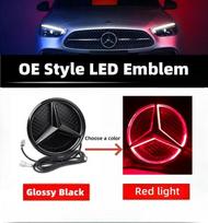 For Mercedes Benz For Mercedes Benz W205 W218 W207 W176 W212 Car Front Grill Logo Light mirror face LED Badge Emblem Luminous De A-W176 2013-2018