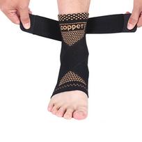 1Pcs Copper Ion Ankle Support Double-Sided Straps Elastic Knit for Running Cycling Fitness Outdoor Sports S