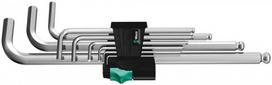 L-raktų šešiakampių komplektas 950PKL/9SM long, Wera