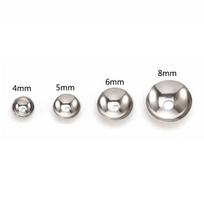 50pcs Stainless Steel 3-10mm Gold Color Steel Color Round Bead Caps Spacer Beads for Jewelry Making DIY Components Supplies 3x0.9mm hole
