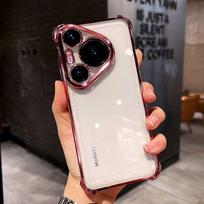 Case For Huawei Pura 80 Ultra 80 Pro plus  Electroplating Transparent Four Corners Shockproof Back Cover For Huawei Pura80 Pura 80 Pro plus