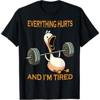 Duck Gym Weightlifting Bodybuilders Printed Short Sleeves  Women Clothes Vintage Clothes Graphic T Shirts Y2k Top T-shirts Re... S