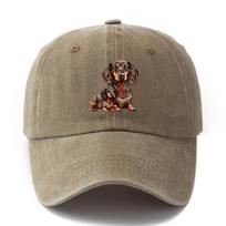 Dog cartoon printed baseball cap with curved edges for casual outdoor sports, parties, camping, truck driver hat Adjustable
