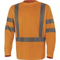 Hi-vis T-shirt long sleeves Cosmos, polyester, orange L, Delta Plus