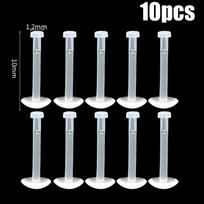 10pcs Invisible Plastic Earrings Lip Nose Studs Straight Nostril Ear Piercing Prevent  Allergy Retainer Body Piercing Jewelry Straight Barbell&Labret, Lip Piercing Jewelry&Face
