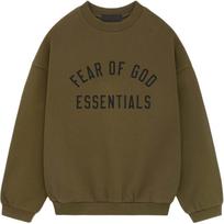 Fear of God Essentials Fleece Crewneck Olive Men Tops Green 192BT246264F L