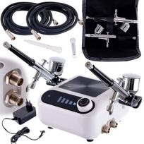 Compressor For Two Airbrushes 2X Airbrush 0.3 Hose 170Cm Adjustment Kit