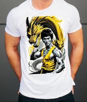 Dragon T-shirt  Gym Sports Vibrant Top Clothing Soft Stylish Bodybuild Bruce XXXL