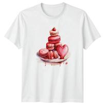 Macarons Heart Sweets Women?s T-Shirt Men?s Tee Graphic Unisex Top XXXXL