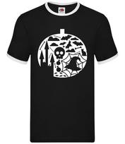 Pumpkin Shape - Mens Ringer - Halloween Pumpkins Outfit Funny Scary Ghosts L