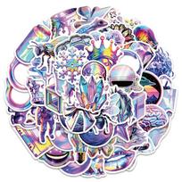 10/30/50pcs INS Style Steam Wave Psychedelic Graffiti Sticker Water Bottle Phone Laptop Skateboard Fun Cool Cartoon Toy Sticker