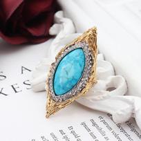 Exquisite Colorful Heart Style Fine Jewelry Sets for Women Earrings Brooch Ring Necklace Other