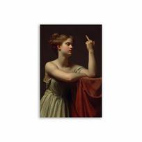 Funny Renaissance Queen Poster Royal Lady Holding Nose Art Print Bathroom Decor Classic Altered Portrait Art Canvas Painting 21X30CMNo Framed
