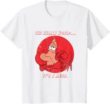 Hot Fashion Casual Disney The Little Mermaid Sebastian The Human World T-Shirt S-4XL Summer XL