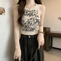 Women's Round Neck Sleeveless Slim Fit Camisole Tops Tight Tank Tops Sexy Summer Cute Vests M