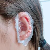 Disposable Earmuffs HDPE Low Pressure Material Beauty Hair Color Earmuffs Hotel Bath Waterproof Earmuffs 100 Sets Disposable ear muffs