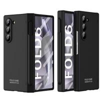 Samsung Galaxy Z Fold 6 5 4 3 dėklas, odai draugiškas matinis sulankstomas šarnyras su grūdintu stiklu (pasirinktinai), smūgiams atsparus dangtelis for Galaxy Z Fold 3&case only(no pen)