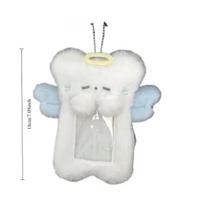 1pc Cute Cartoon Plush Card Holder, Angel Meal Card Bus Card Love Bean Small Photo Protection Sleeve Display Pendant