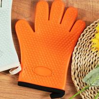 Baking Gloves Silicone Oven Mitts Non Slip Thickened High Temperature Resistant Restaurant Kitchen Scalding Gloves Kitchen Tools