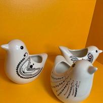 3Pcs Set Succulent Potted White Bird Plant Pot Desktop Decoration Home Office Decor Creative Gift Animal Ceramic Flower Pots