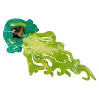 Large Colorful Jellyfish Hair Claw Clip for Women Acetate Material Strong Grip for Secure Hairstyle of Theme Parties žalia