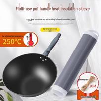 Newcomer Exclusive: Heat-Resistant Silicone Wok Handle Sleeve for Flat Iron Pots Small-1 piece, Hemp Rope