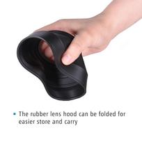 67mm Lens Hood Set with Tulip Flower Lens Hood + Collapsible Rubber Lens Hood + Lens Cleaning Cloth Replacement for 58mm/2.28in