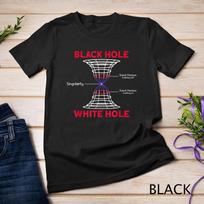 Juodoji skylė - Baltoji skylė - Astrofizika Kosmoso astronomija Unisex marškinėliai 3XL