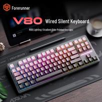 EWEADN V80 Wired 87-Key RGB Mechanical Feel Keyboard