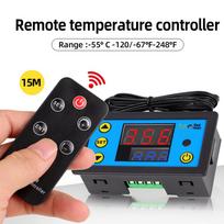 ZFX-W1608 Temperatūros reguliatorius DC12V Skaitmeninis termostatas Nuotolinio valdymo pultas Mikrokompiuteris Šaldiklio temperatūros reguliatorius su NTC jutikliu 12V