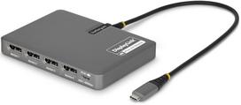 Stotis/replikatorius StarTech STARTECH.COM USB-C darbastalio stotims su 4 monitoriais Adapteris 4K 60Hz DisplayPort 140W PD Passthrough USB klaviatūrai ir pelėi TAA | QUAD-USB-DP-ADAPT | 0065030915908