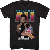 Muhammad Ali I Am The Greatest Black Adult T-Shirt Tee S