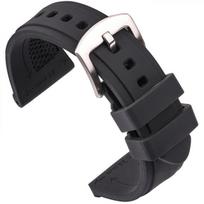 Atsparus vandeniui minkštas silikoninis laikrodžio dirželis 22mm 24mm 26mm Sportinis guminis nardymo dirželis Pakeitimas plaukimui, sporto salei Vyrams Moterims 22mm tamsiai mėlyna spalva