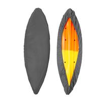 2 Pack Kayak Cover 420D Oxford Fabric Fishing Boat Rainproof Dust Covers for Indoors and Outdoors Storage Gray 3.5m pilka spalva