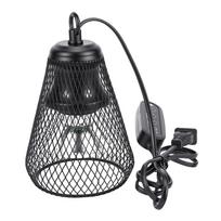 Reptile Heater Lamp Anti Scald Mesh Cage Lampshade Cover for Turtles Chicks Lizard Snake US Plug